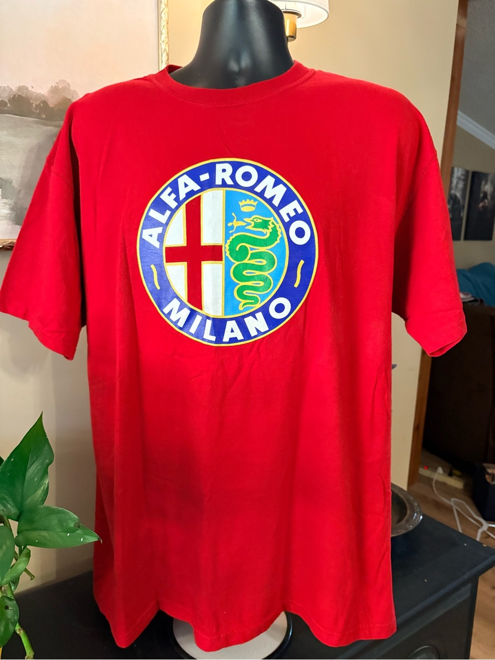 Jerzees Red Alfa-Romeo Milano Graphic Tee